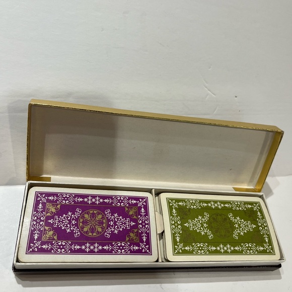 Vintage Kings Bridge Cadette double deck playing cards, with beautiful leather - Picture 3 of 6